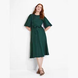 Kate Spade Silk-Blend Midi Matinee Dress